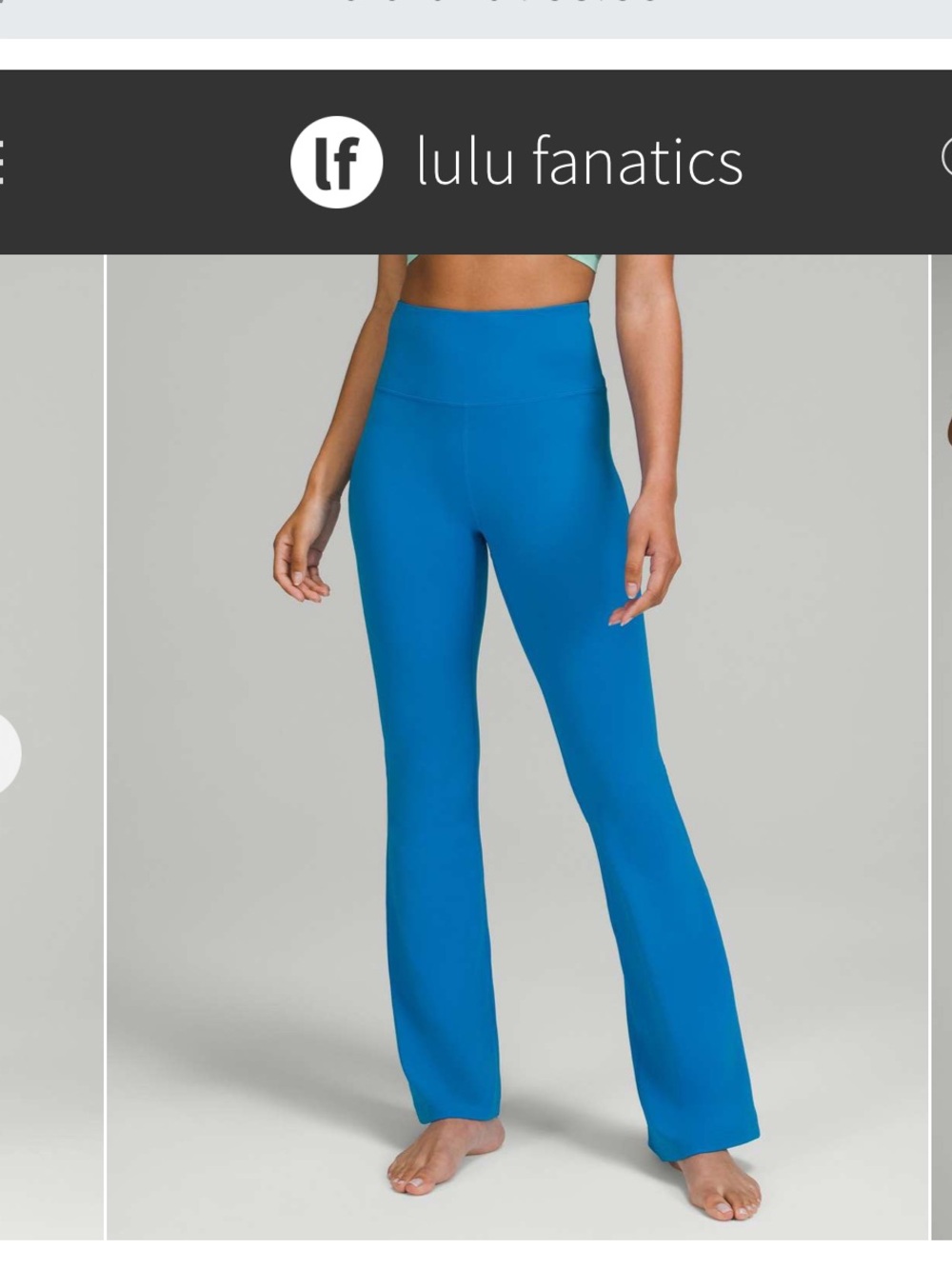 Lululemon Groove Super-High-Rise Flared Pant Nulu Sz 8 Regular Poolside Blue